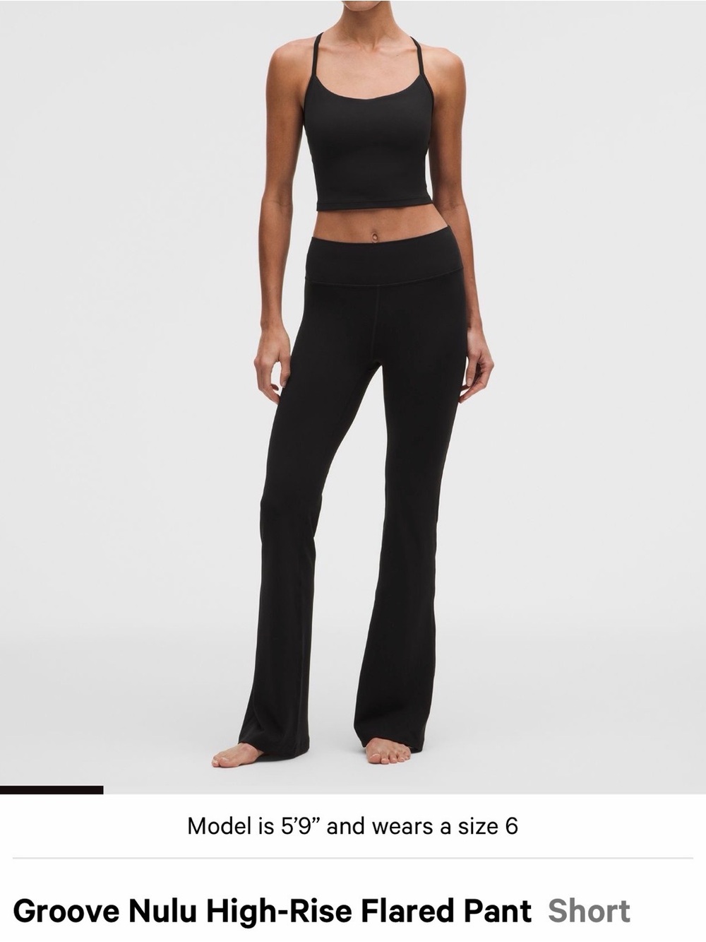 Groove Nulu High-Rise Flared Pant - Short - NEVER WORN